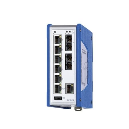 Hirschmann Spider III SPR20-7TX/2FS-EEC - Premium Series Industrial Unmanaged Ethernet Switch, 7 x 10 942335031